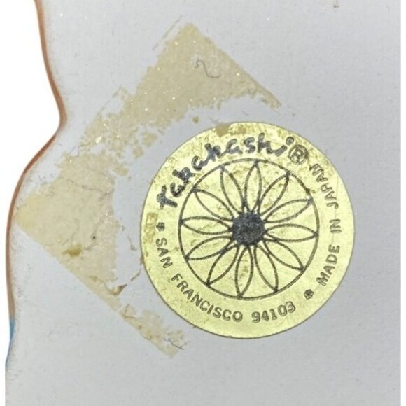 VTG Takahashi Teddy Bear Ceramic Wall Hooks Heart Flowers EUC Baby Kids - Picture 5 of 9